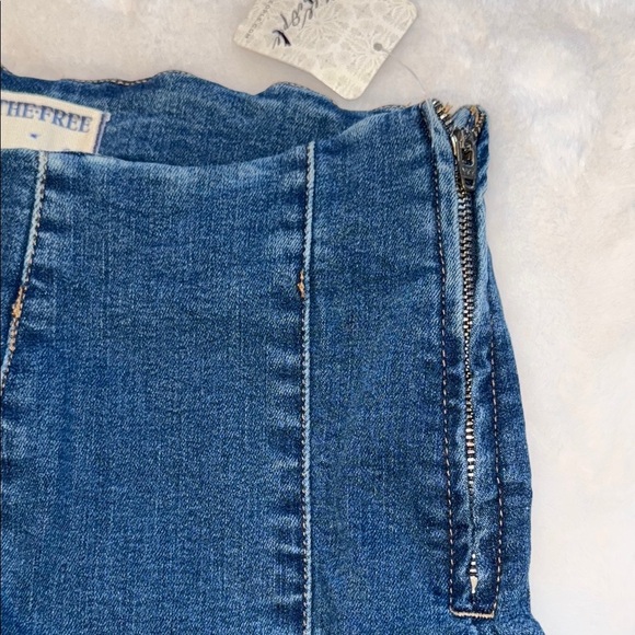 NWT Free People Size 25 We The Free Bella Moto Mid Rise Stretch Skinny Jeans - Picture 8 of 10